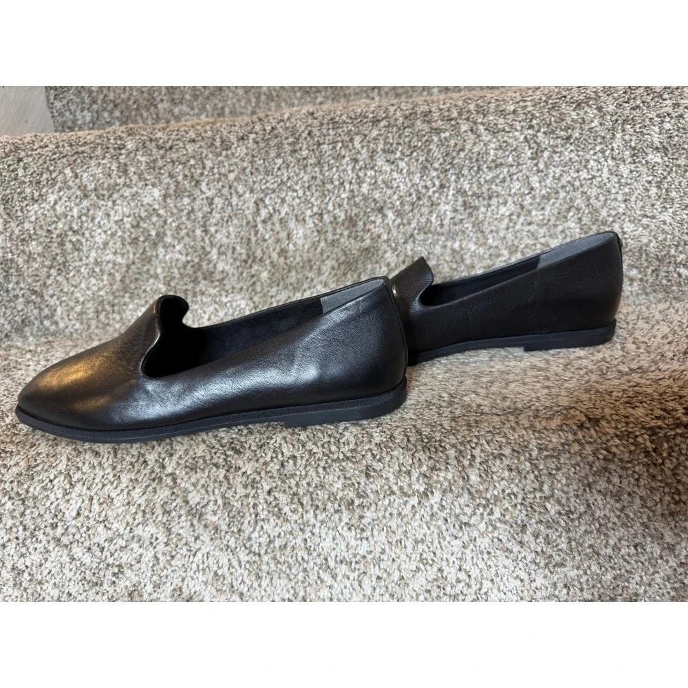 VIONIC Willa 2.0 Wedge Slip-On Flat Loafers Black Leather Size 9.5